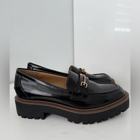 NWOT Sam Edelman Laurs Shiny Black Loafers size 91/2 - Picture 5 of 9
